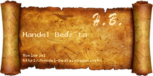 Handel Beáta névjegykártya